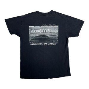 Vintage Lowriding is Not a Crime T-Shirt Mens Large Black Lowrider Car Graphic